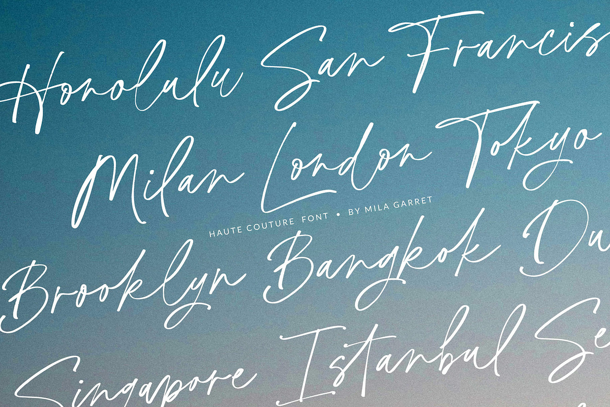 HauteCouture Handwritten Script Font, a Script Font by Mila Garret (Photo 6 of 23)
