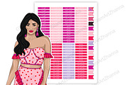 Galentines Stickers 2,25x1,5, a Stationery Template by GlamArtZhanna (Thumbnail 5 of 6)