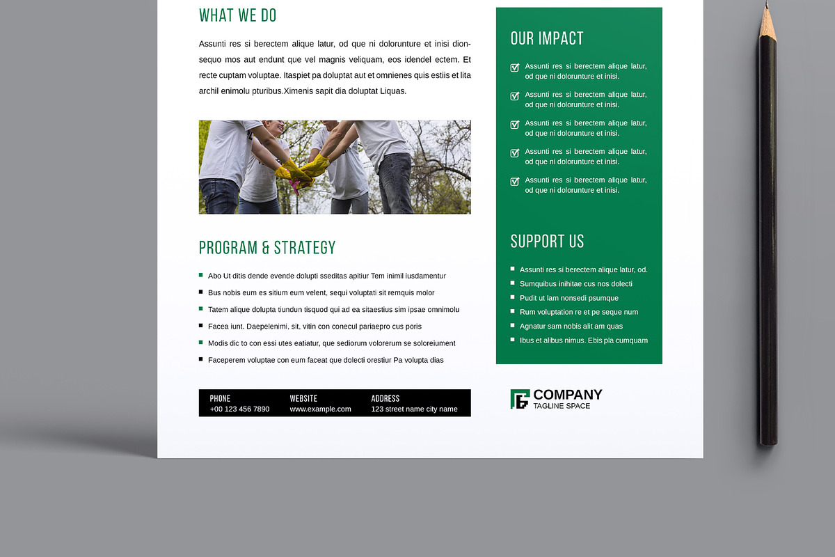 Nonprofit Organization Fact Sheet, a Flyer Template by MightyDesign (Photo 3 of 8)