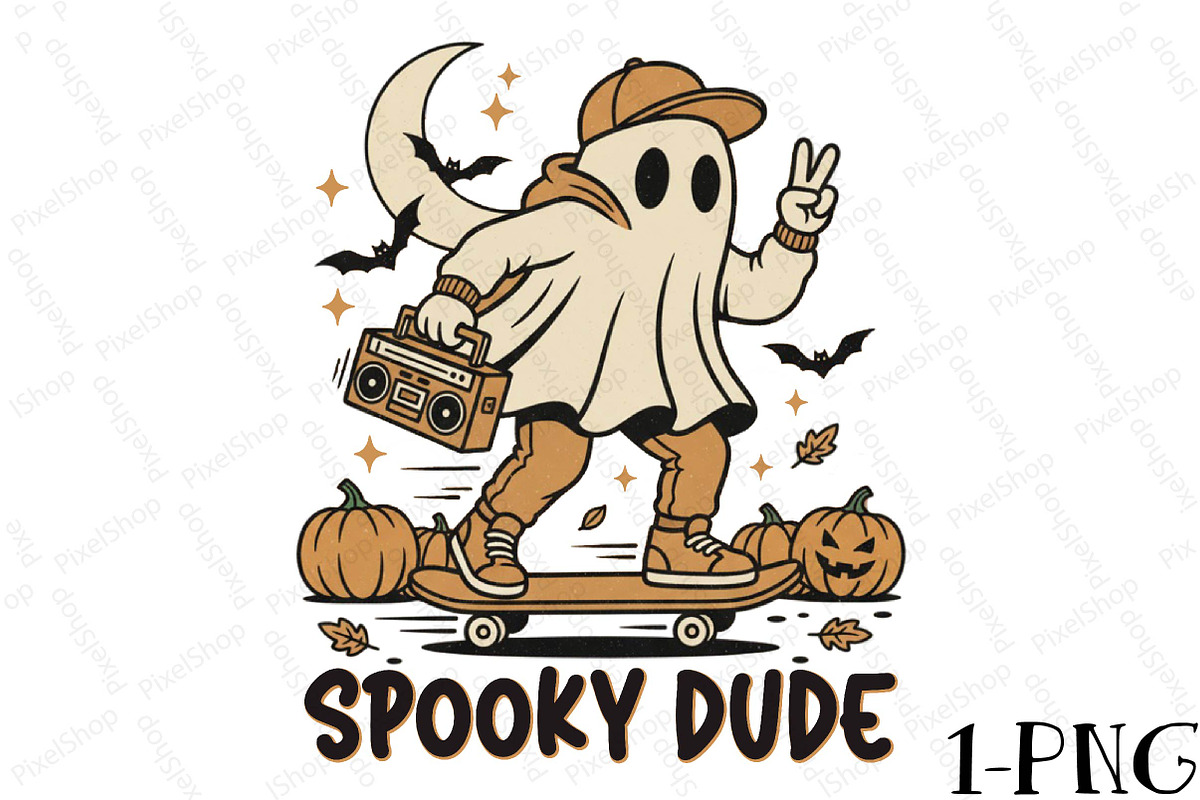 Retro Halloween Png, Boy Halloween P, an Illustration by DreamPrint404