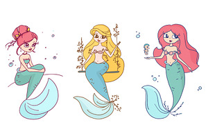 3 Beautiful Little Mermaids