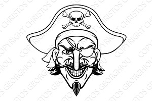 Pirate Captain Cartoon Character, an Object Illustration by Christos Georghiou