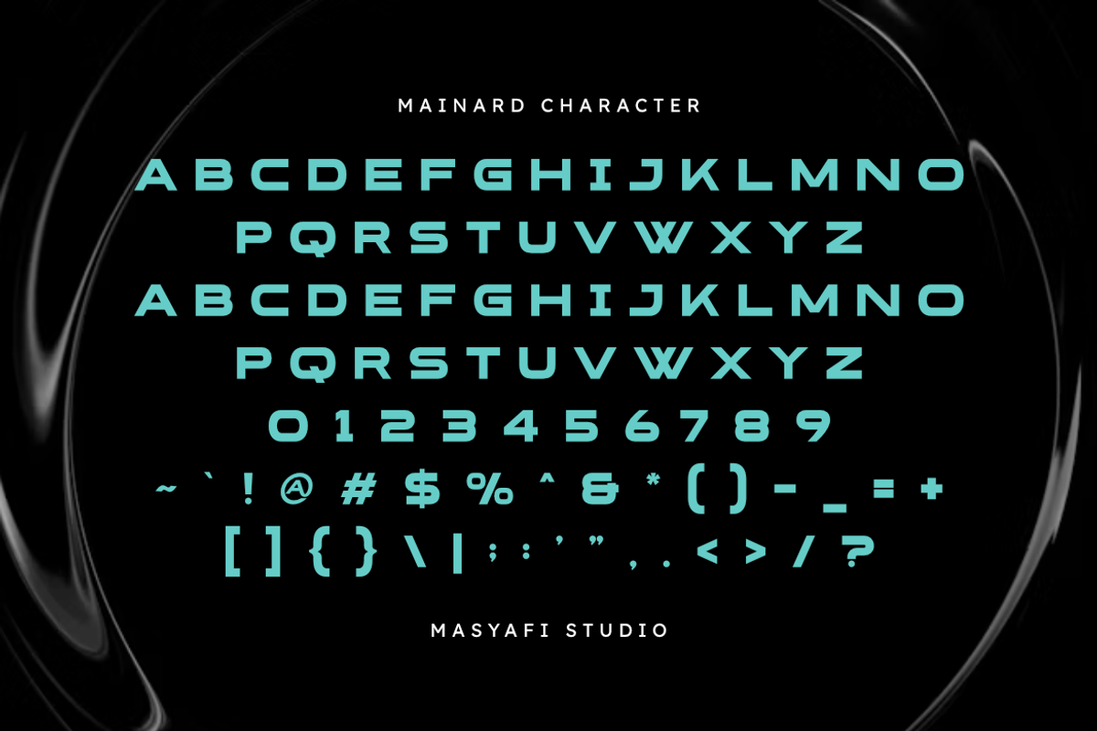 Mainard - Modern Sport Font, a Sans Serif Font by Masyafi Studio (Photo 4 of 8)