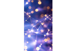 Abstract network with glowing, a Technology Illustration by Lermont51