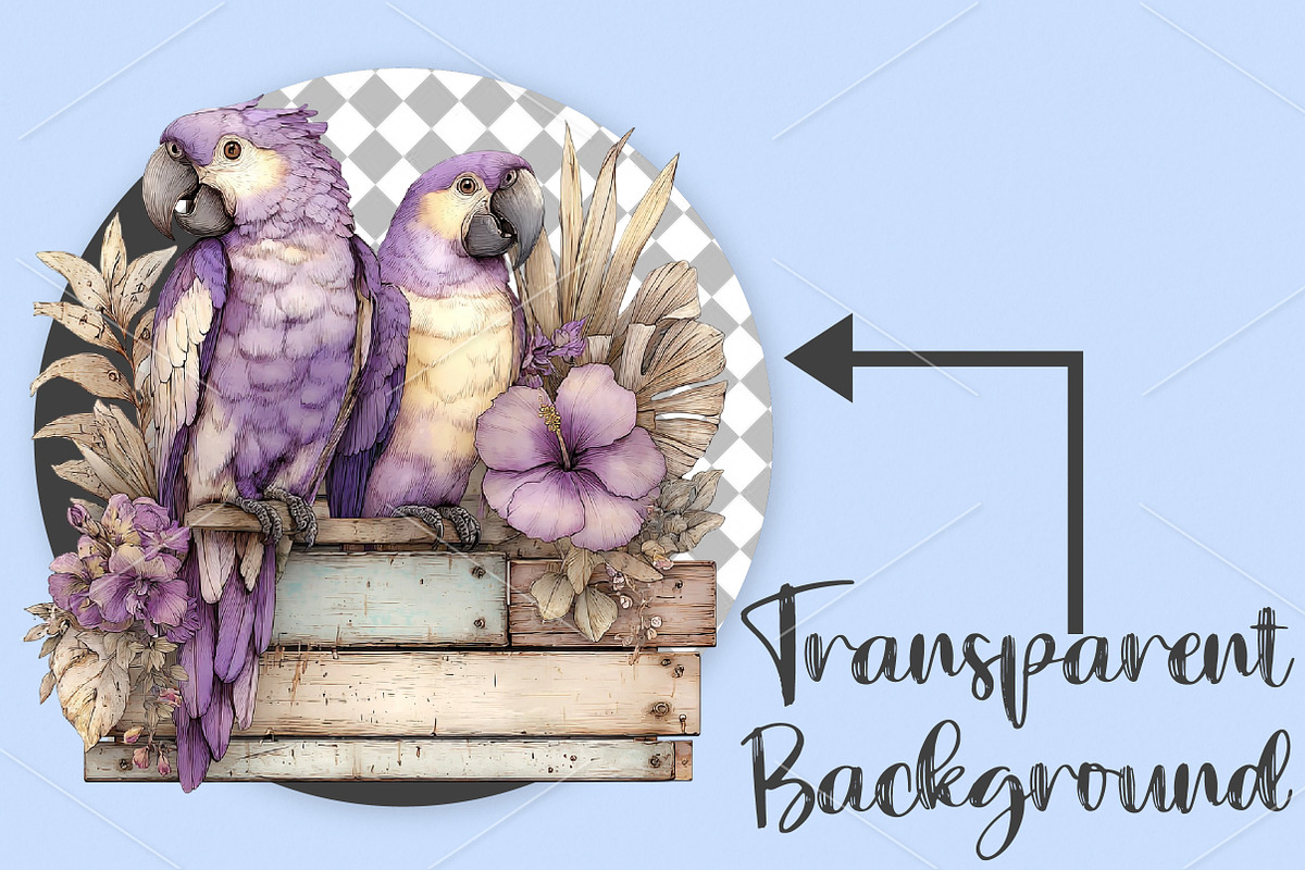 Whimsical Summer Wooden Sing Clipart, an Illustration by Canvas Craft (Photo 2 of 7)