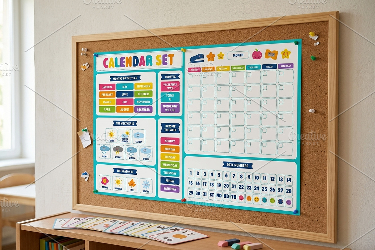 Cute Classroom Decor Bundle, an Education Illustration by C Design Studio (Photo 5 of 15)