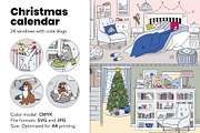 Christmas calendar: 24 cute dogs, a Poster Template by One_minute_sketch (Thumbnail 1 of 4)