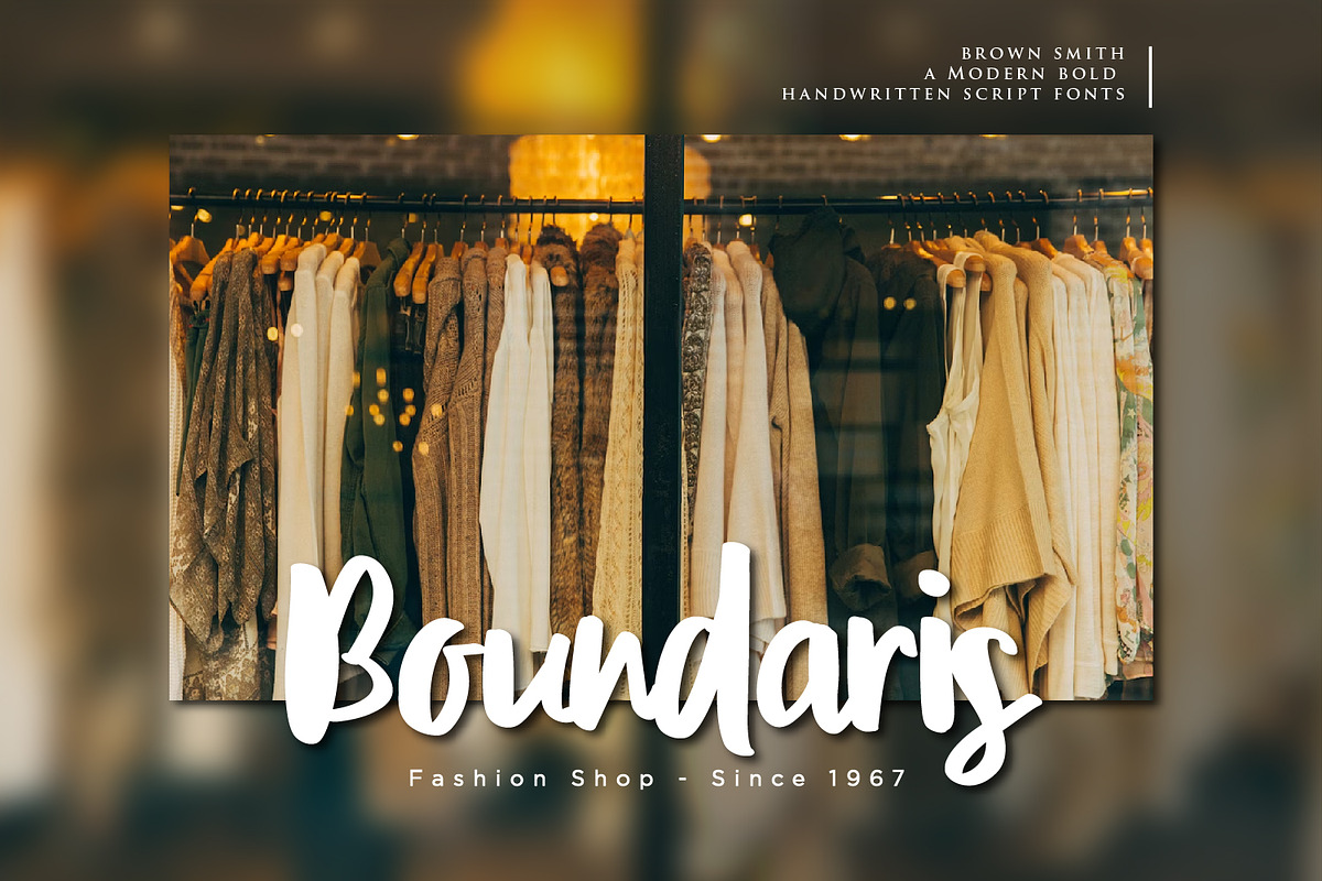 Brown Smith - Modern Bold Script fon, a Script Font by Nahar_std (Photo 8 of 11)