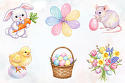 Cute Pastel Easter Clipart, a Seasonal Illustration by RobertsArt (Thumbnail 5 of 7)