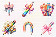 Coquette School Pencil Bow Clipart, an Illustration by CreationArt (Thumbnail 5 of 5)