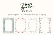 Winter Garden vector flowers frames, an Object Graphic by Yuliya Derbisheva (Thumbnail 5 of 11)