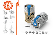 Paper tubes (big) Mock up, a Packaging Mockup by akropol (Thumbnail 2 of 10)