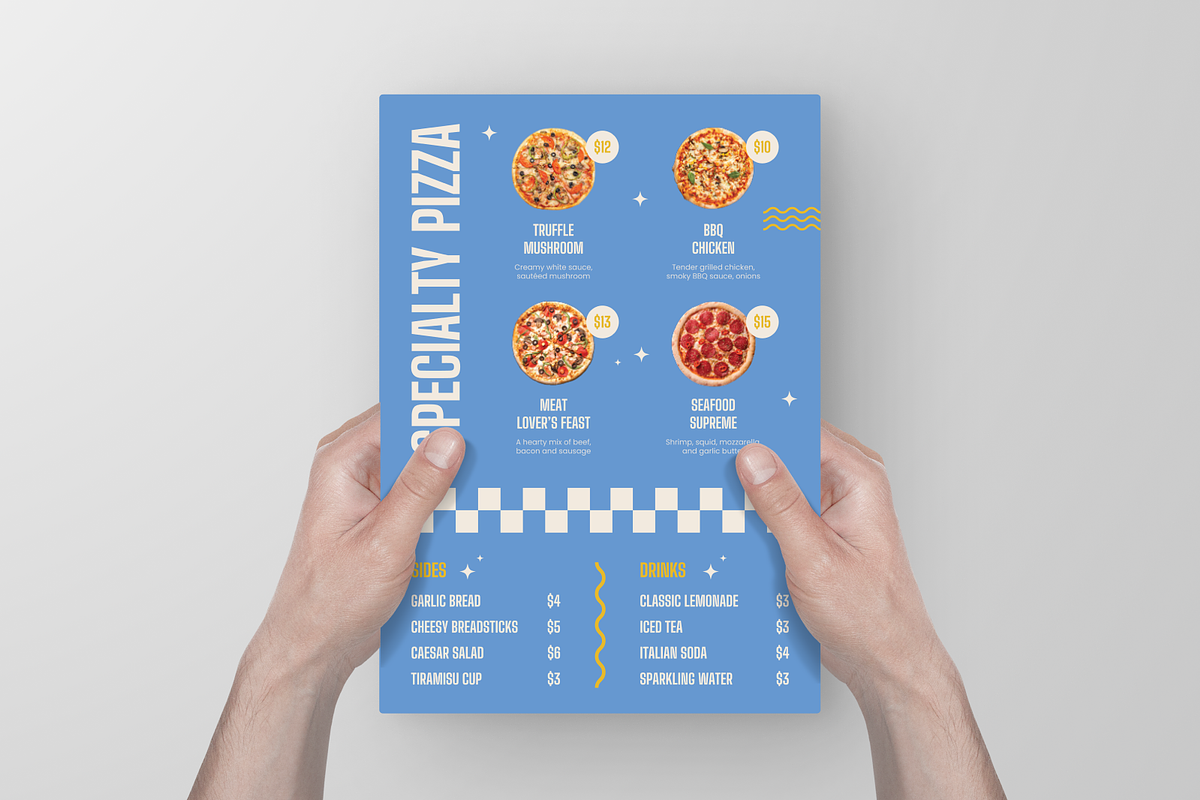 Vintage Pizza Menu, a Print Template by Annora Studio (Photo 4 of 6)