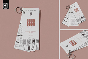 Ring-Bound Menu Cards Mockup