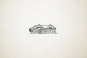 Hand drawn houses illustrations set, a Texture Illustration by Piro Concept (Thumbnail 3 of 5)