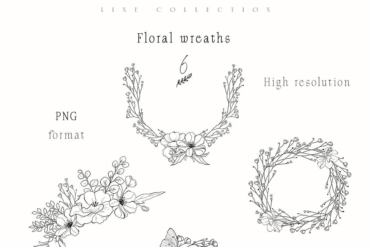 Meadow Wildflower Line Art Bundle, a Decorative Illustration by Sunshine Art (Photo 5 of 18)