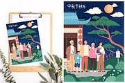 Mid-Autumn Festival cards or posters, an Illustration by Good Studio (Thumbnail 5 of 5)