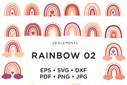 Rainbow Elements & Patterns Set #02, an Object Graphic by Olga Begak Art & Design (Thumbnail 2 of 9)