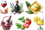 Italian Food Watercolor Clipart, an Illustration by Designking (Thumbnail 3 of 4)
