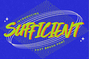 SUFFICIENT - Fast Brush Font, a Font by Gassstype (Thumbnail 1 of 8)