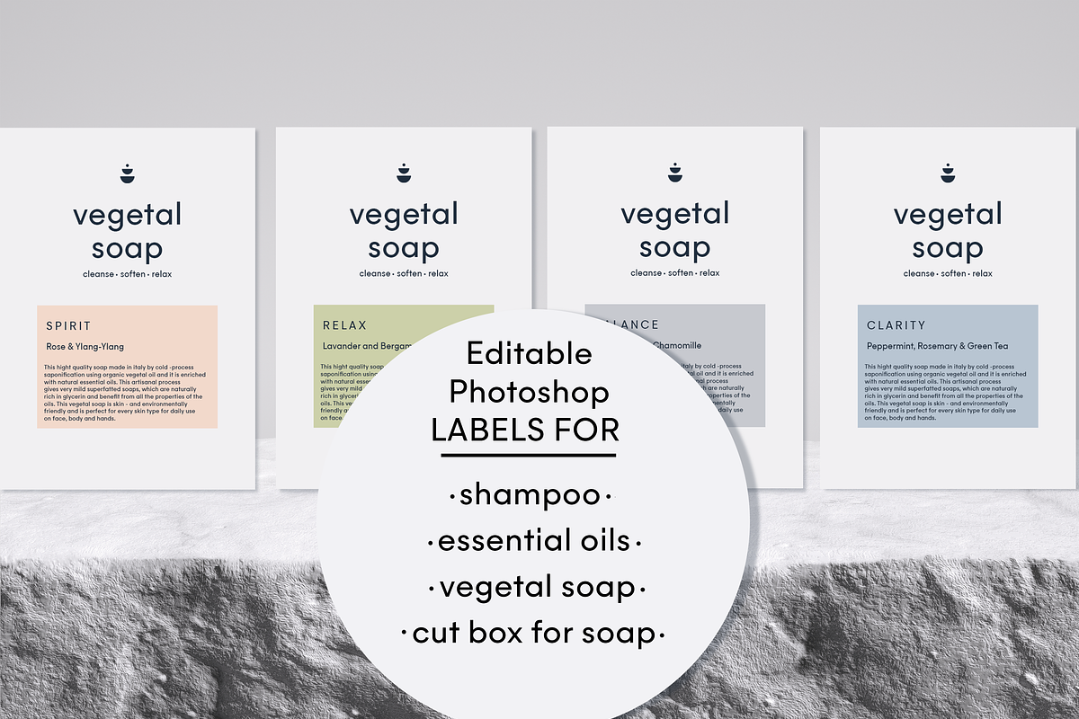 Editable Photoshop Labels Beauty