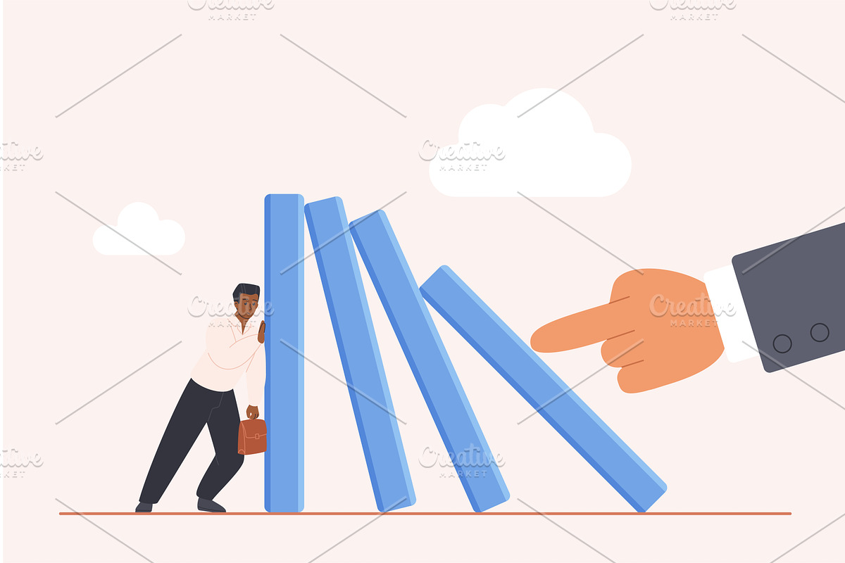 Proactive Crisis Management, a Person Illustration by Lemberg Vector