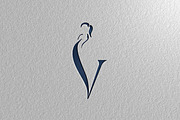 V initial logo for lady beauty salon, a Branding & Logo Template by Alexandra De Angelis (Thumbnail 3 of 4)