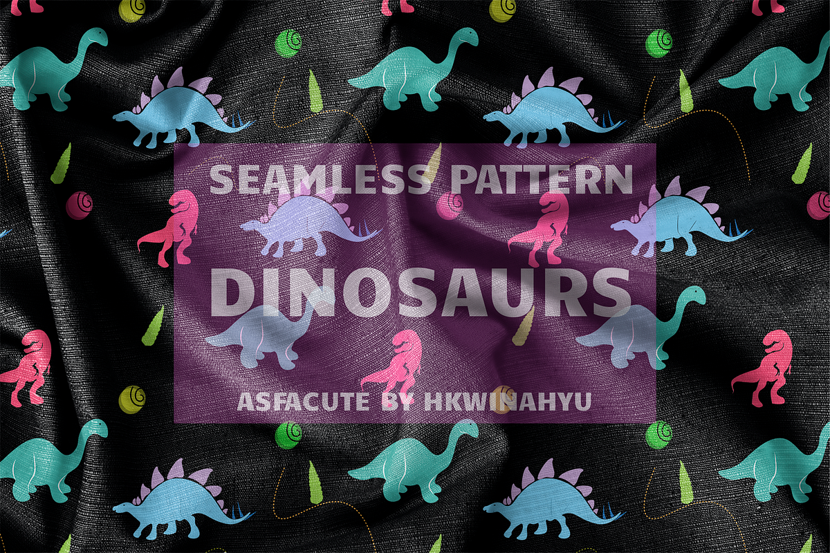 dinosaur pattern for kids, a Pattern Graphic by Asfacute (Photo 6 of 12)