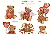 Whimsical Teddy Bear Love Collection, a Decorative Illustration by Ooh Lily (Thumbnail 3 of 15)