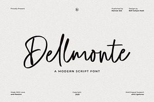 Dellmonte - Casual Script Font, a Script Font by Heinzel Std