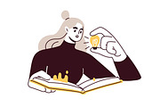 Readers with books concepts set, a Person Illustration by Good Studio (Thumbnail 7 of 15)