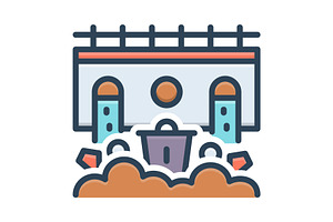 Garbage debris color icon, a Duotone Icon by Creative priyanka
