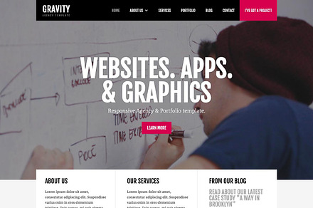 Gravity CMS Agency Webflow Template, a Websites & App Template by Webflow