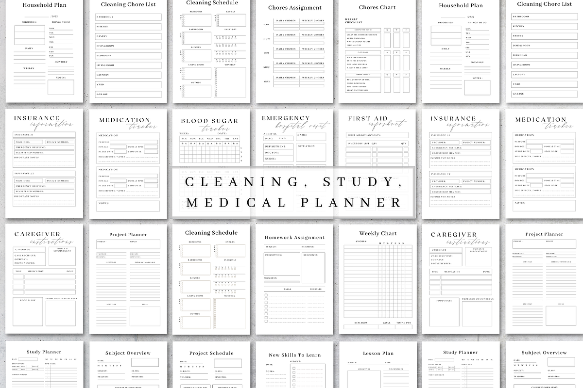 Digital ADHD Planner Printable, a Stationery Template by BRANDcontent (Photo 4 of 9)