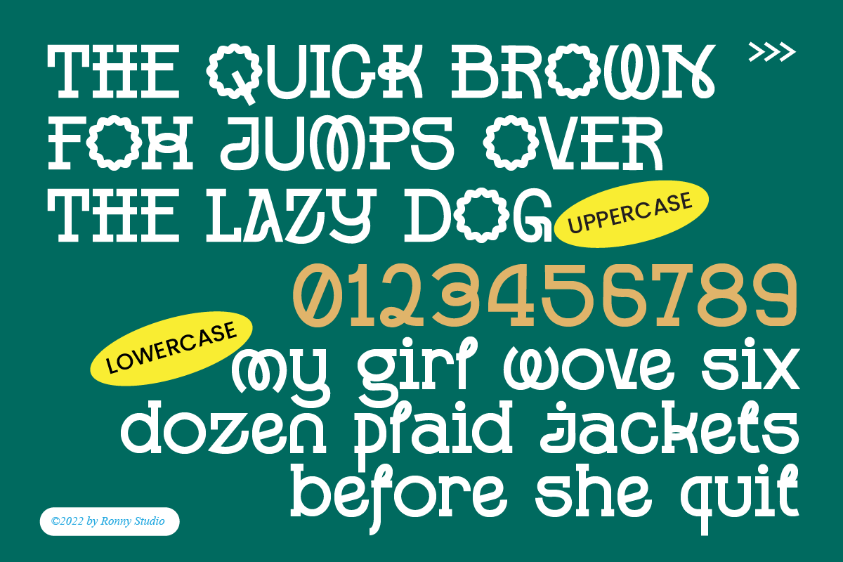 Nokwy Ultra Fun Display Font, a Sans Serif Font by Ronny Studio (Photo 7 of 7)