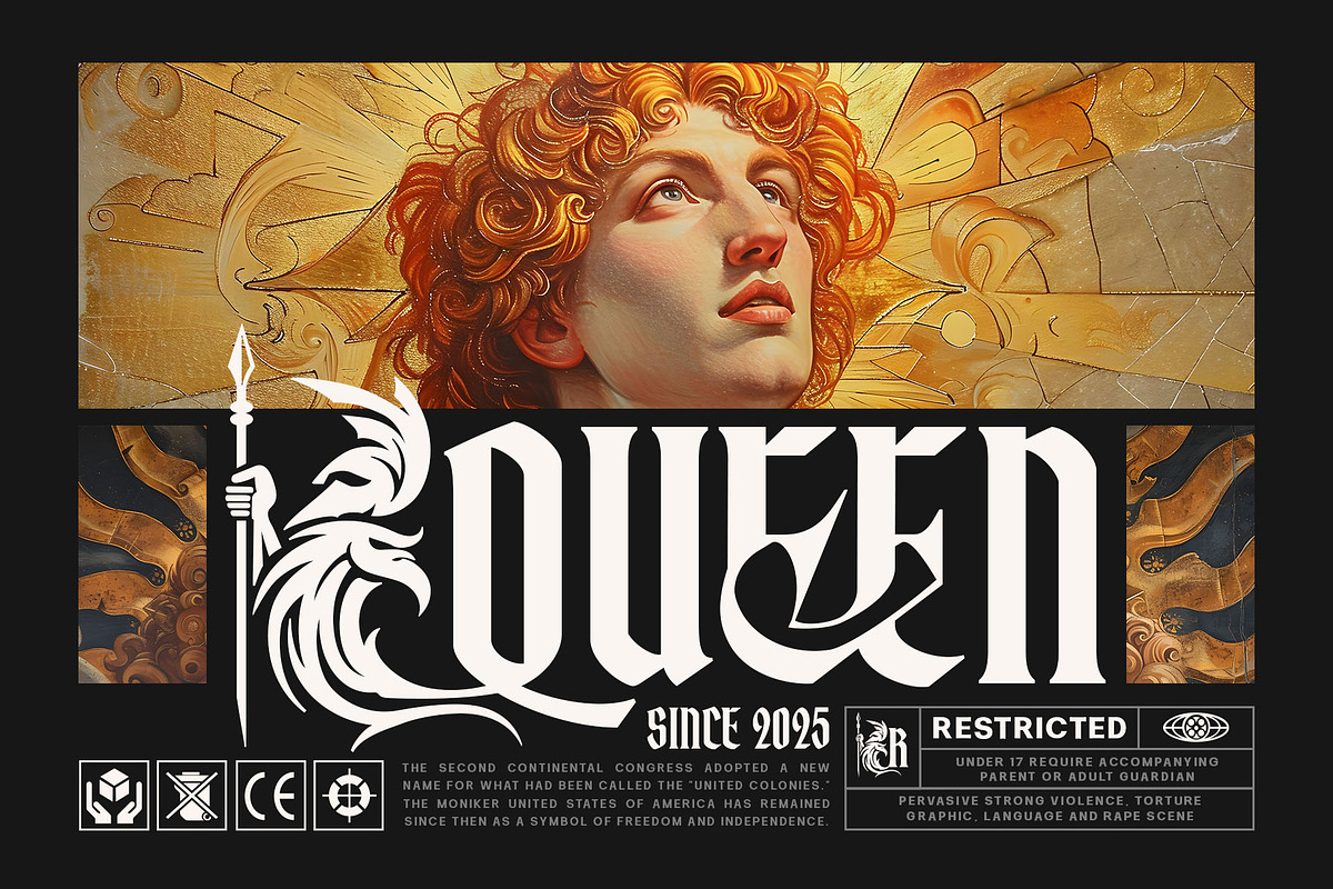 Zentras Typeface, a Blackletter Font by alit design (Photo 6 of 17)