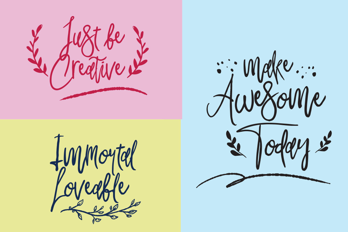 Glamour Fonts+90 logos+Pattern preview 7