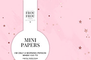Rose Gold Pink Black Mini Papers, a Pattern Graphic by Frou Fou Craft (Thumbnail 2 of 7)