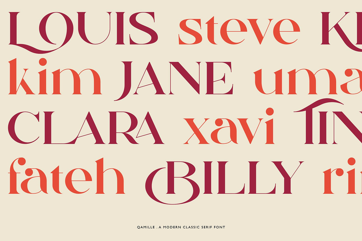 Qamille - Modern Classic Serif Font, a Serif Font by StudioinBry (Photo 7 of 13)