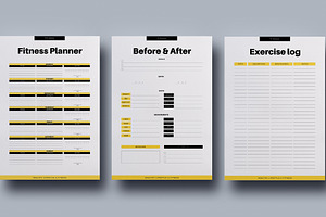 Fitness Planner Kit Canva Template