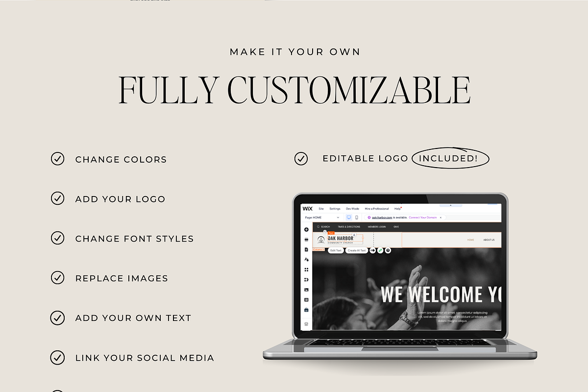 Church Ministry Wix Website Template, a Wix Template by Ton Rêve Design Studio (Photo 8 of 10)