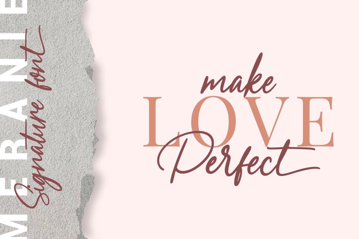 Meranie - Signature Font preview 6