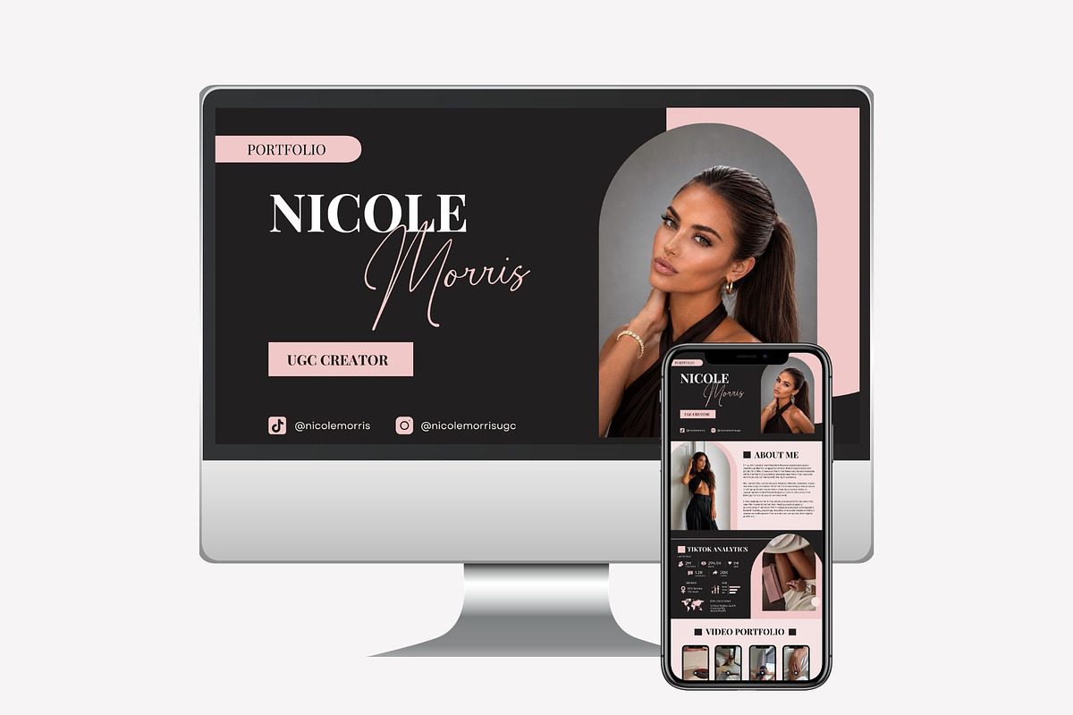UGC Portfolio Website Template Canva, a Landing Page Template by Business Chic (Photo 4 of 5)
