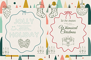 Christmas Frames Whimsy Set, a Seasonal Illustration by digital.incubator.yum (Thumbnail 10 of 18)