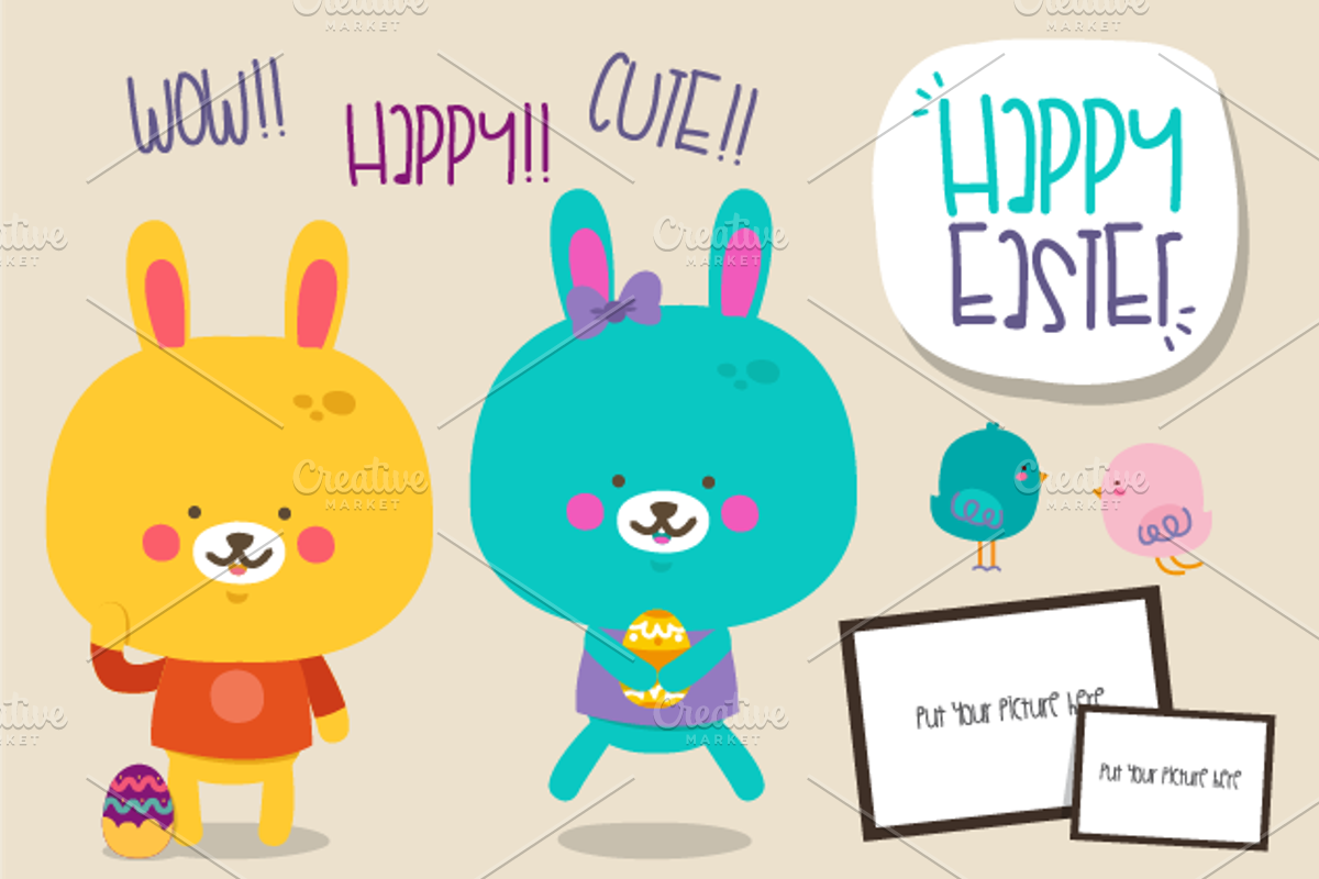 Happy Easter-Scrapbook Elements.Vol2 preview 2