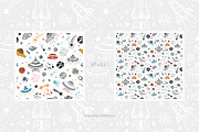 Space Seamless Patterns and Cliparts, a Pattern Graphic by AllNikArt (Thumbnail 7 of 8)