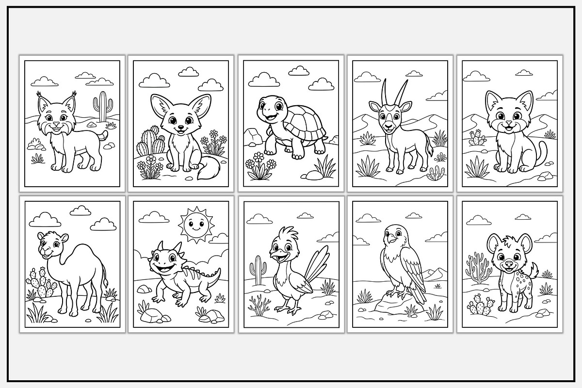 Desert Animals Coloring Pages, an Animal Illustration by Lamia Emad (Photo 3 of 5)