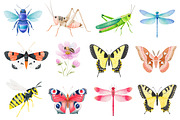 Insects Watercolor Clipart Png, an Illustration by Dream Creation (Thumbnail 4 of 7)