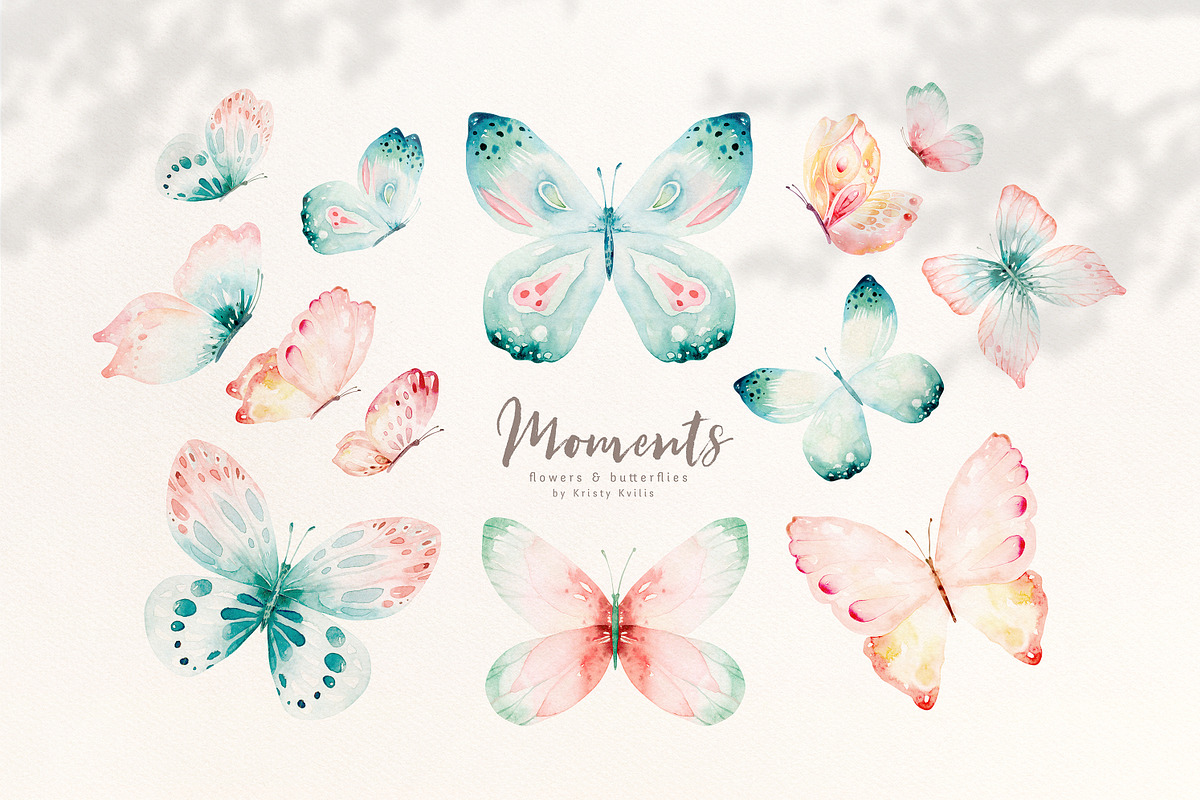 Watercolor peonies and butterflies, an Animal Illustration by Peace ART (Photo 5 of 14)