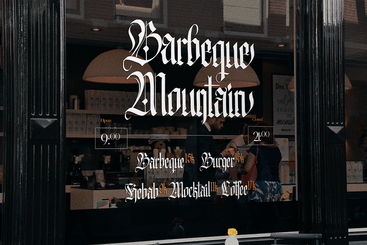 The Godfather Letter Blackletter, a Blackletter Font by Vampstudio (Photo 4 of 13)